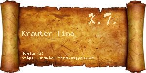 Krauter Tina névjegykártya